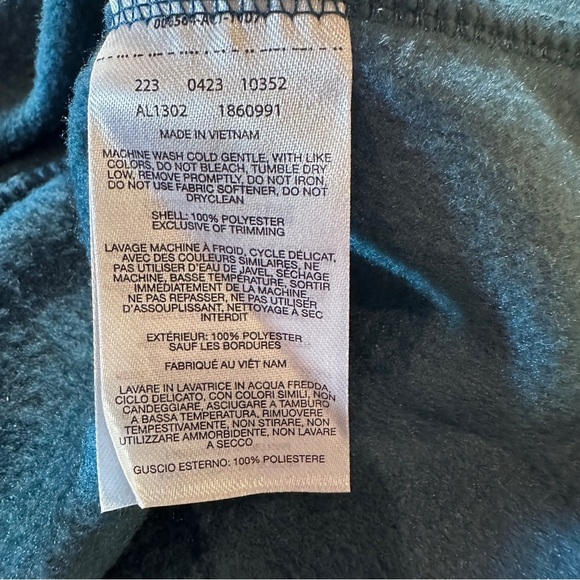 Columbia Two-Tone Pink and Teal Fleece Pullover - Picture 6 of 7